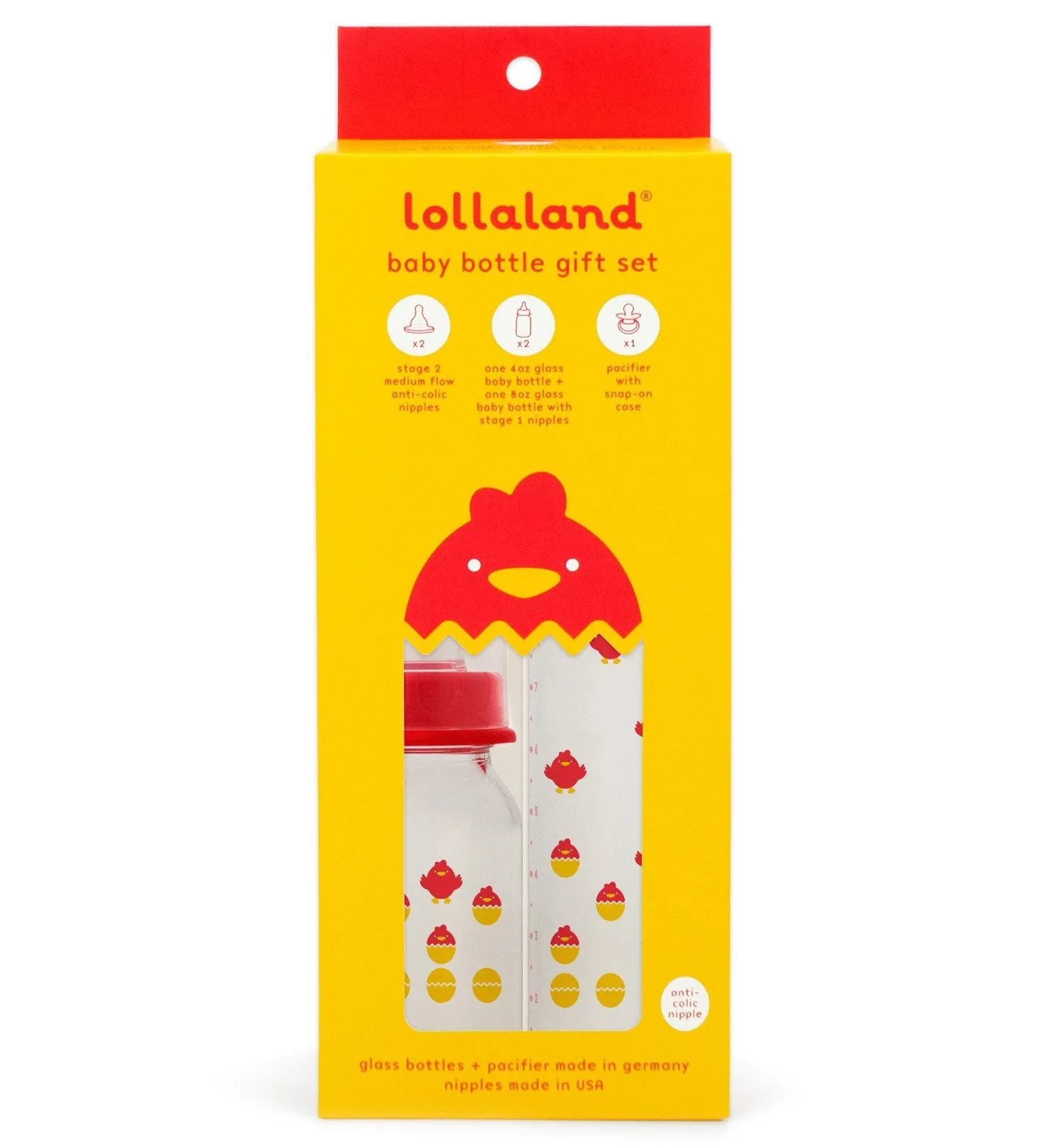 Lollaland Glass Baby Bottle Gift Set Three Colors