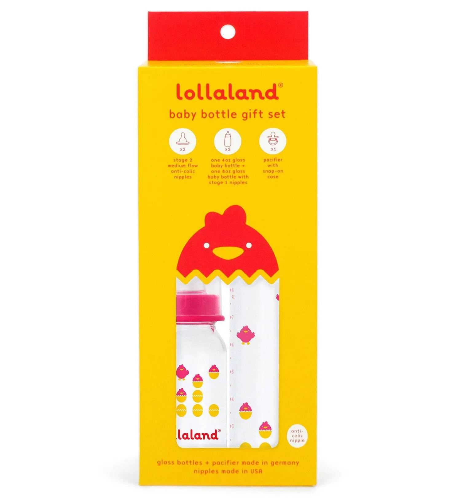 Lollaland Glass Baby Bottle Gift Set Three Colors