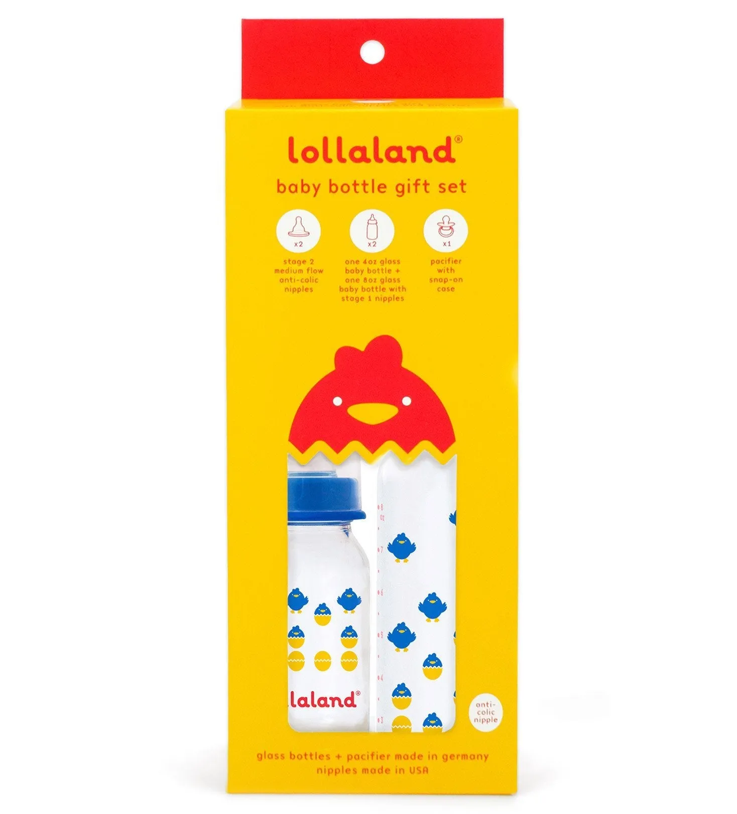 Lollaland Glass Baby Bottle Gift Set Three Colors