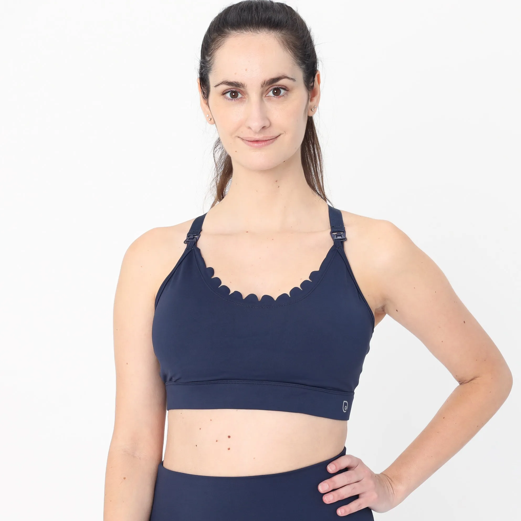 Lucie - HIIT Scalloped High Impact Nursing Sports Bra (Night Sky)