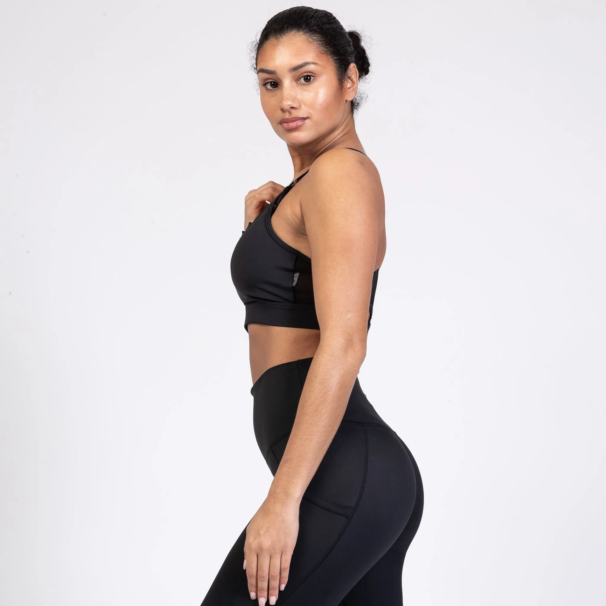 Lucie - HIIT Scalloped High Impact Nursing Sports Bra (Noir)