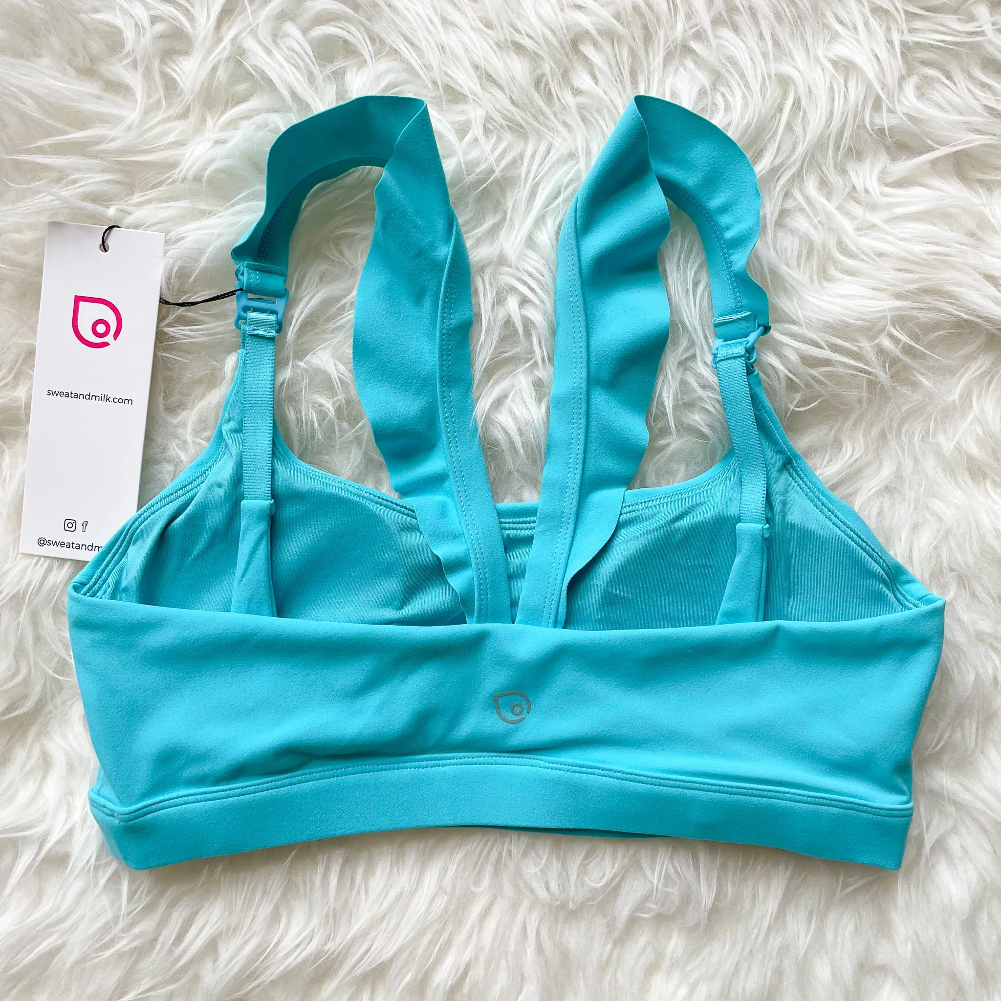 Madison - Medium Support Nursing Sport Bra (Aqua)