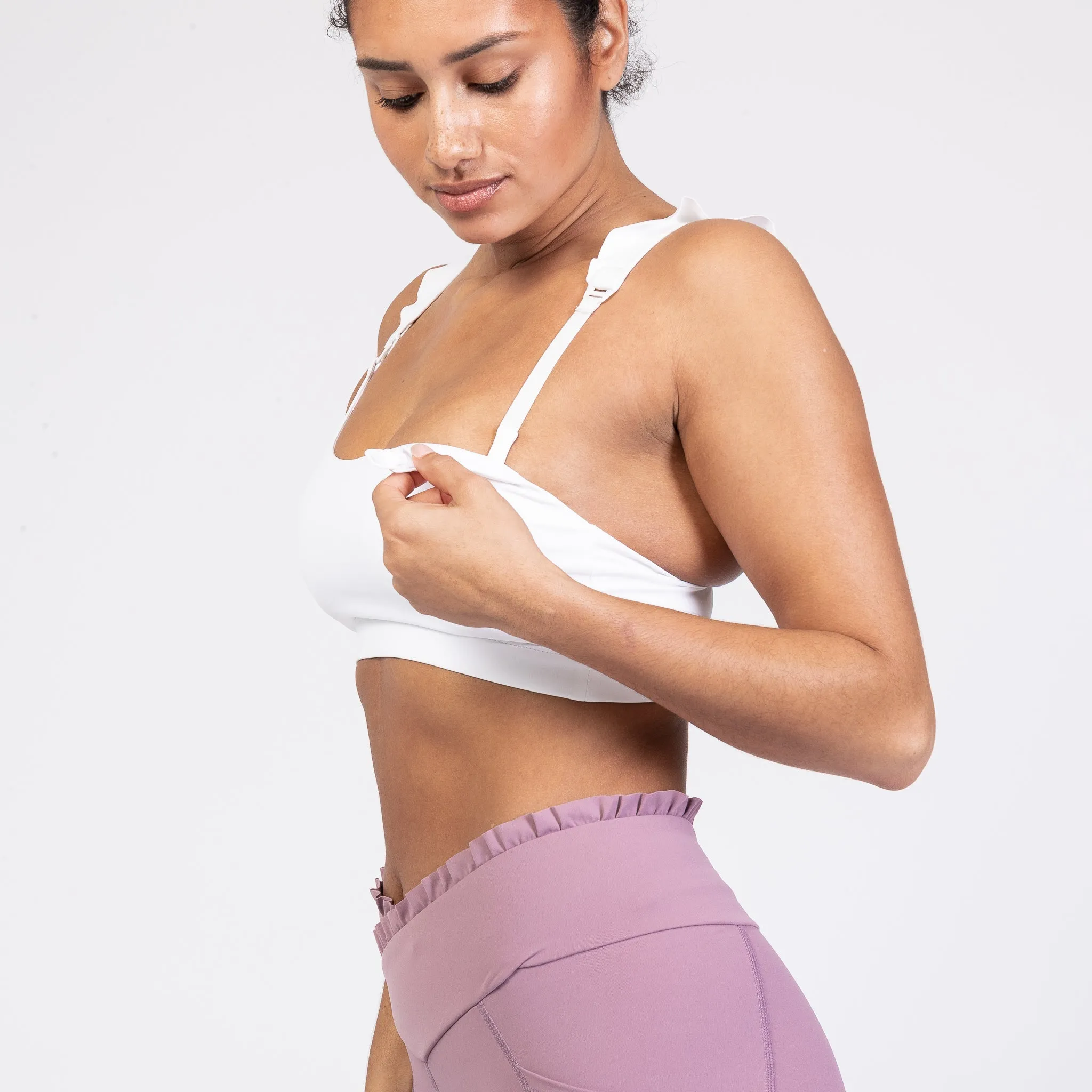 Madison - Medium Support Nursing Sport Bra (Blanc)