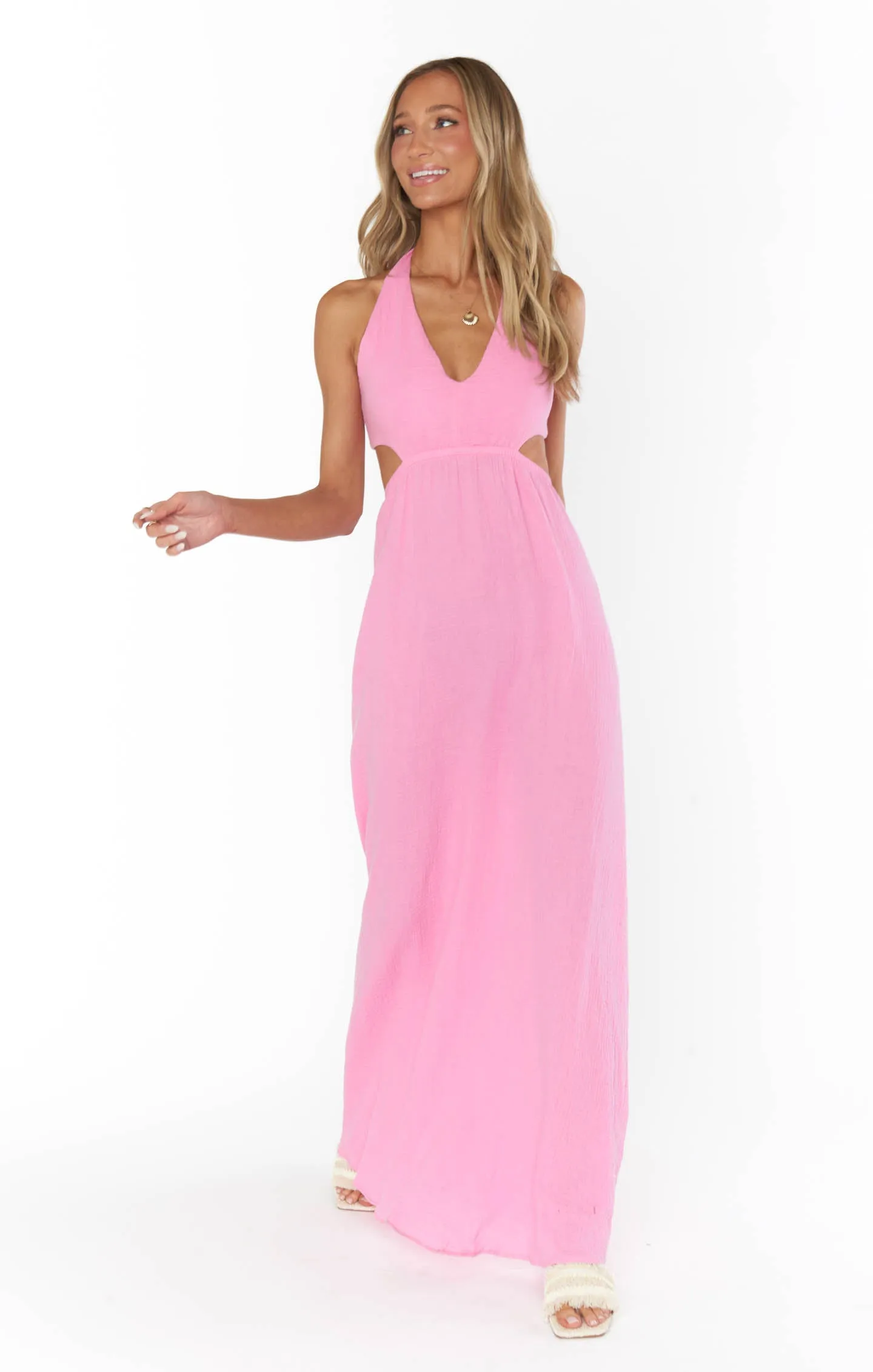 Marisol Maxi Dress ~ Bubblegum Gauze