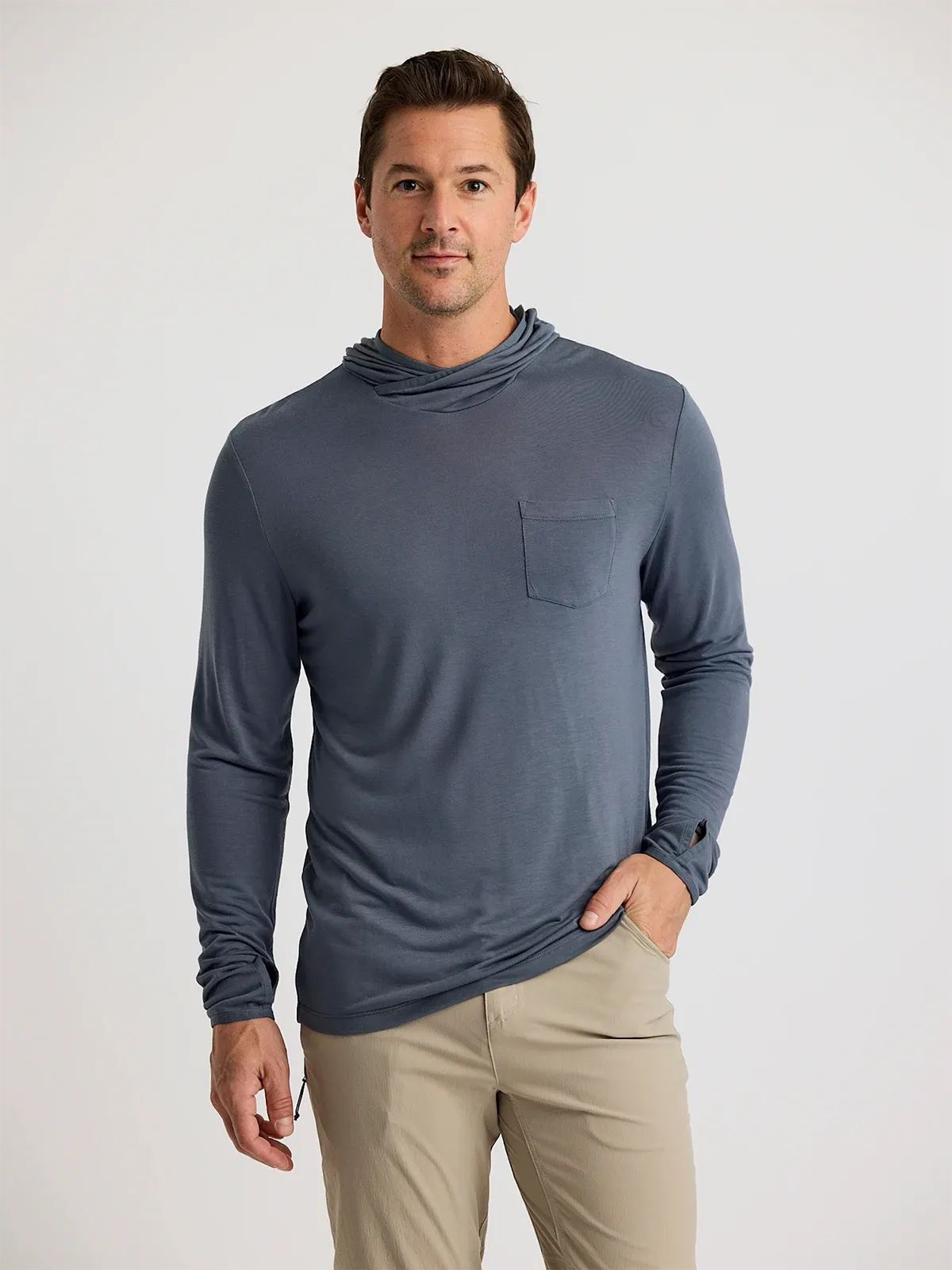 Men's Bamboo Lightweight Hoodie - Storm Cloud