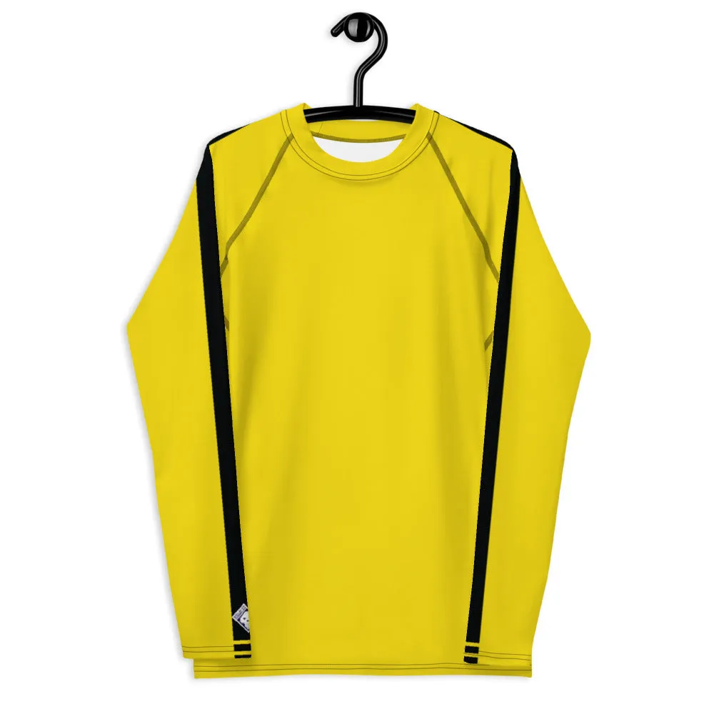 Men's Long Sleeve Bruce Lee Game of Death Compression Rash Guard: Perfect for No Gi BJJ, MMA, Grappling, and Wrestling