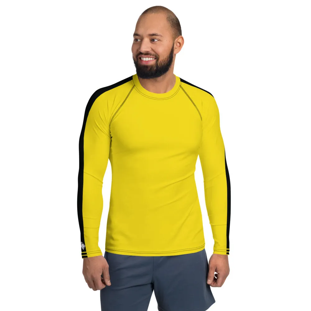 Men's Long Sleeve Bruce Lee Game of Death Compression Rash Guard: Perfect for No Gi BJJ, MMA, Grappling, and Wrestling