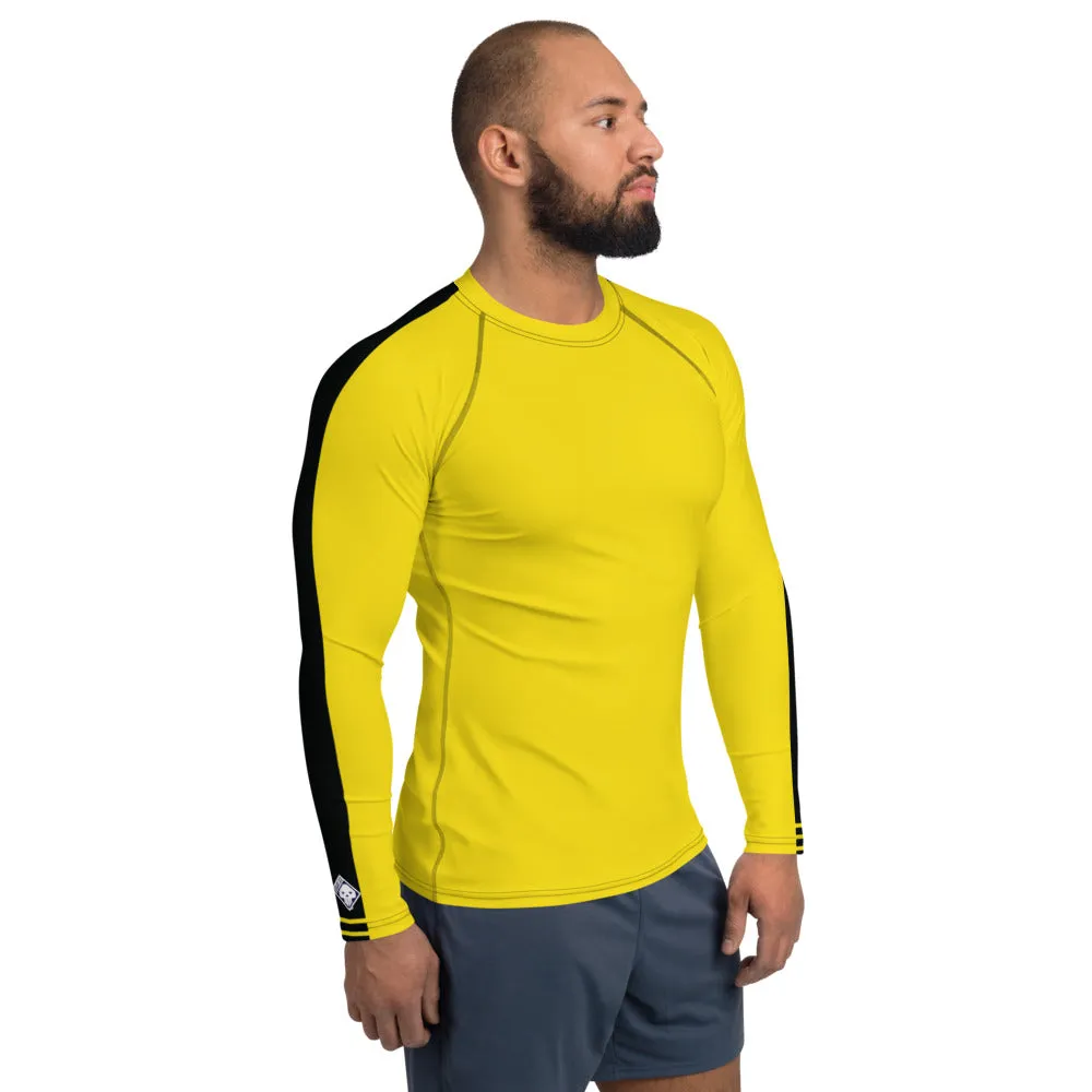 Men's Long Sleeve Bruce Lee Game of Death Compression Rash Guard: Perfect for No Gi BJJ, MMA, Grappling, and Wrestling