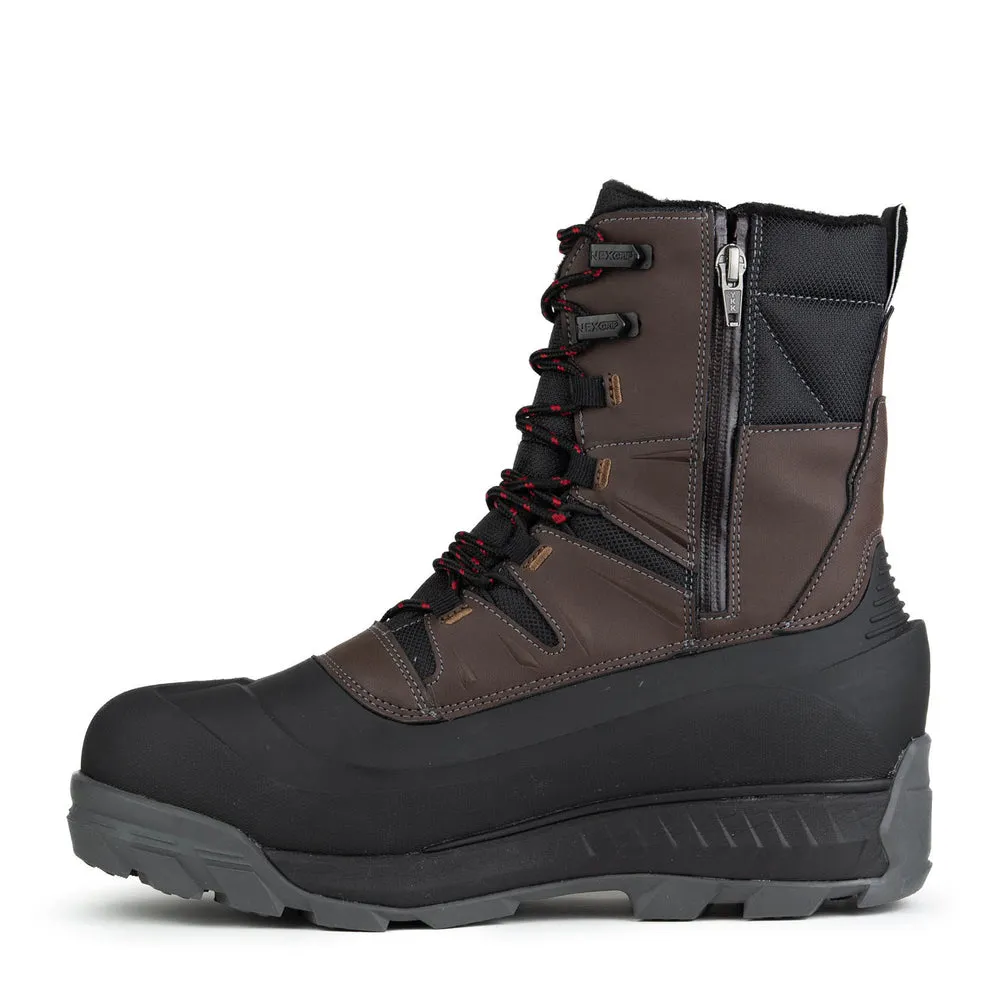 Men's NEXGrip | Ice Badland Winter Boot with Cleats | Dark Brown