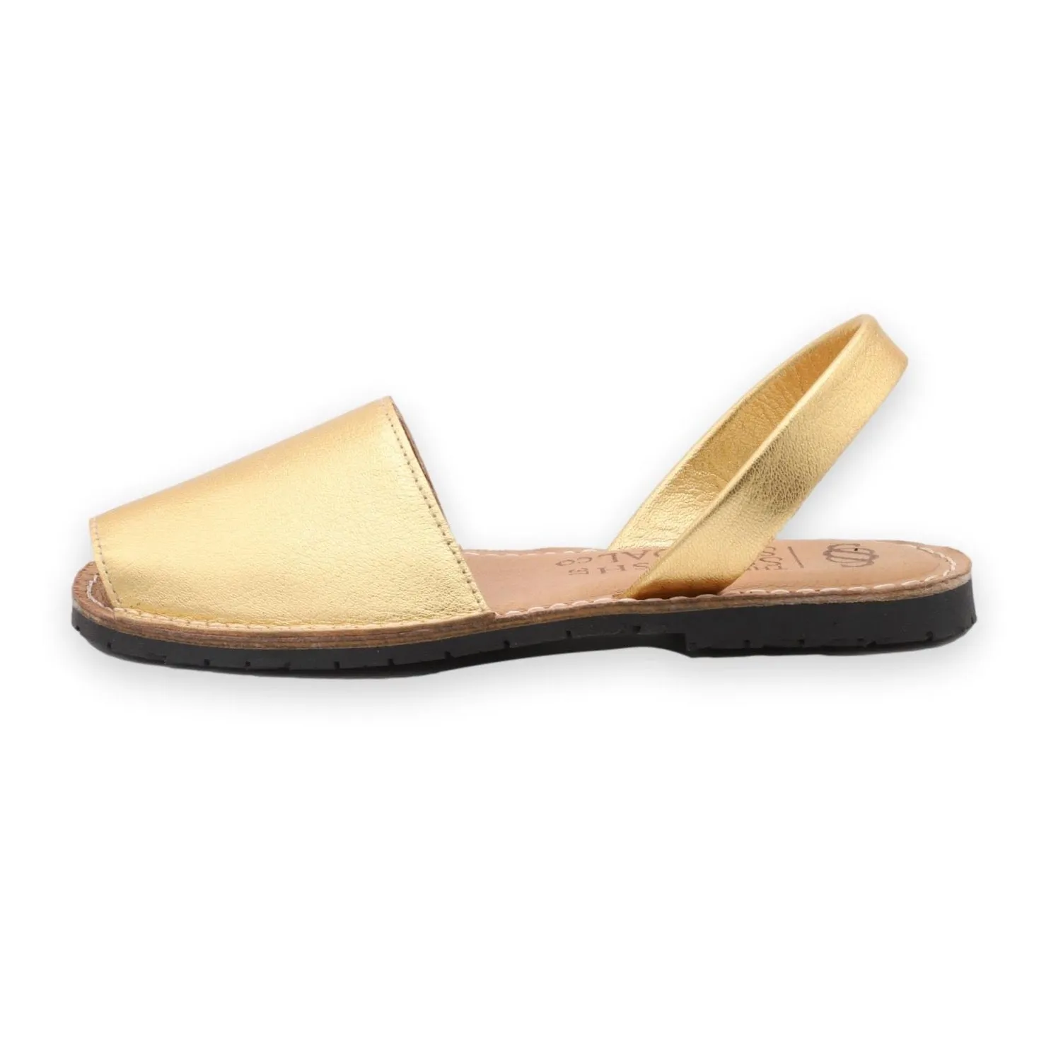 Metallic brass sandals