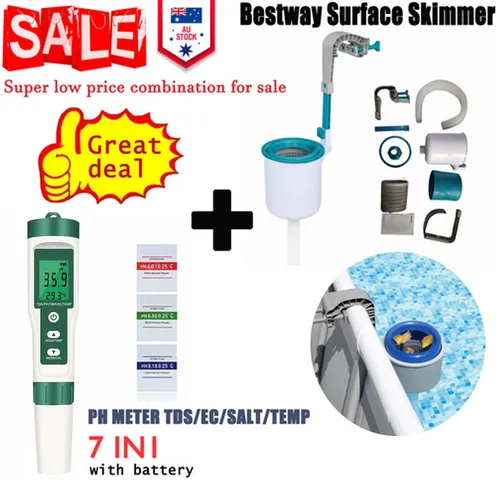 Multifunctional 7-in-1 Water Quality Tester   Skimmer Set