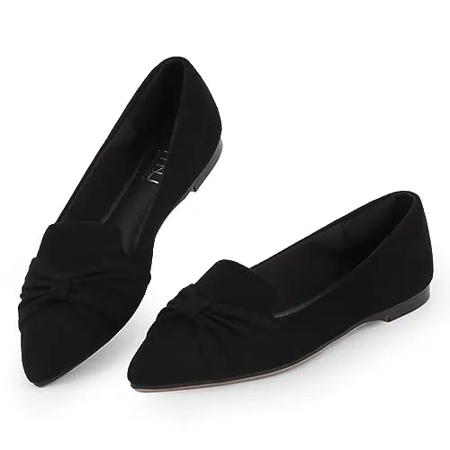 MUSSHOE Flat Shoes Women Comfortable Pointed Toe Slip on Women's Flats