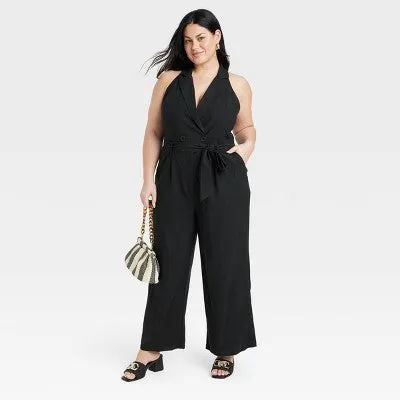 New - Women's Overt Occasion Jumpsuit - A New Day Black 4X