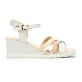 Pikolinos Teulada W2b-1994c2 Women's Buckle Closure Wedge Sandal In Nata-carra