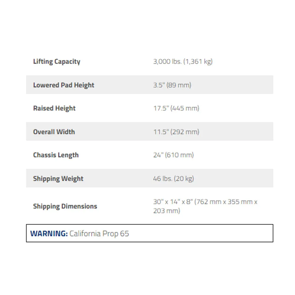 Ranger RFJ-3000AL 1.5-Ton Aluminum Racing Floor Jack