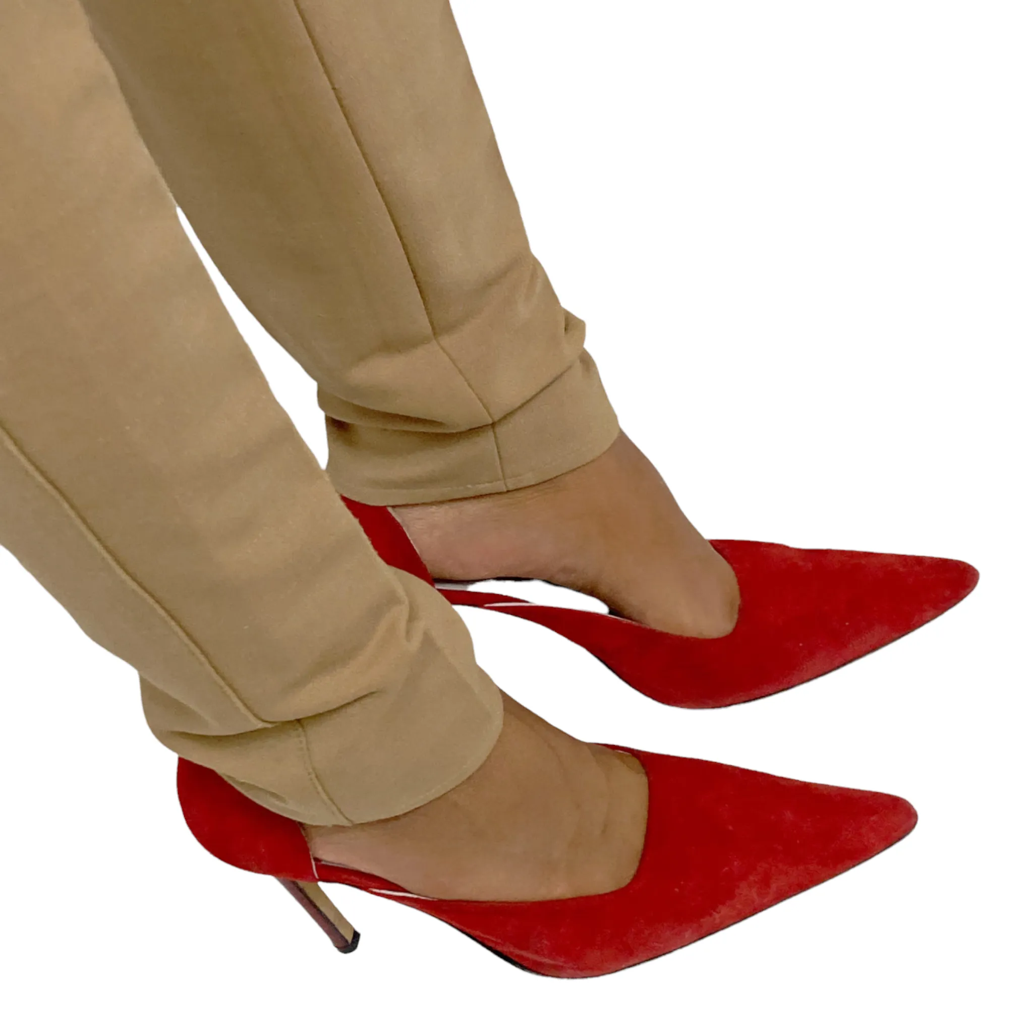 Ron Donovan Red Suede Pump Size 38