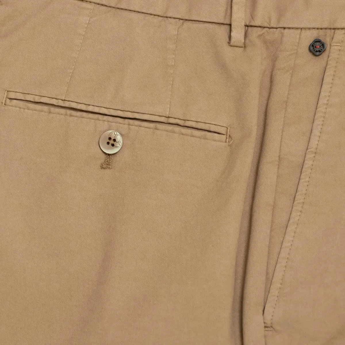 Sand Cotton Stretch Slim Fit Chino Shorts