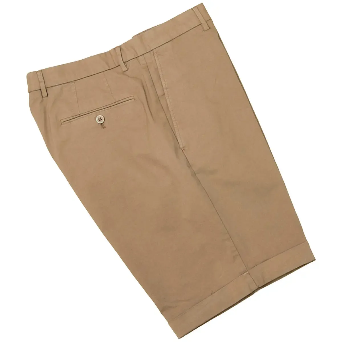 Sand Cotton Stretch Slim Fit Chino Shorts