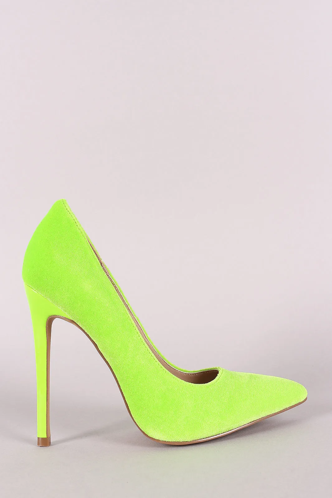 Shoe Republic LA Velvet Pointy Toe Stiletto Pump