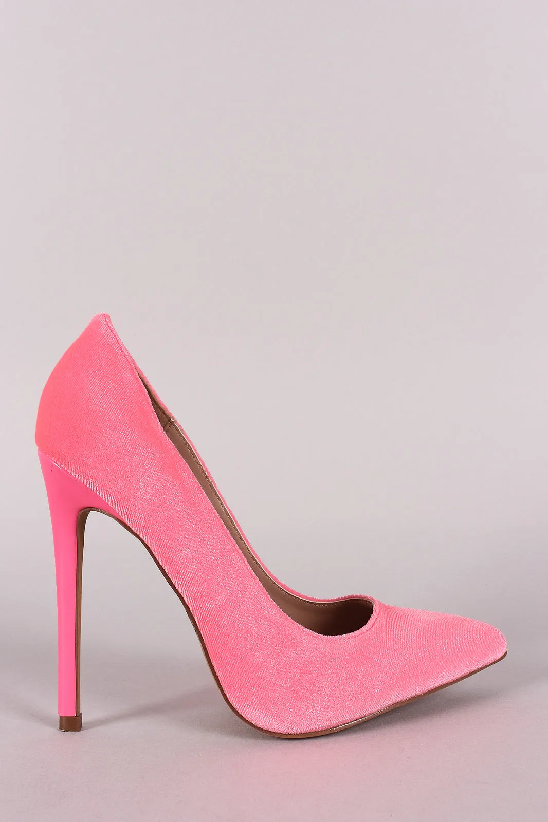 Shoe Republic LA Velvet Pointy Toe Stiletto Pump