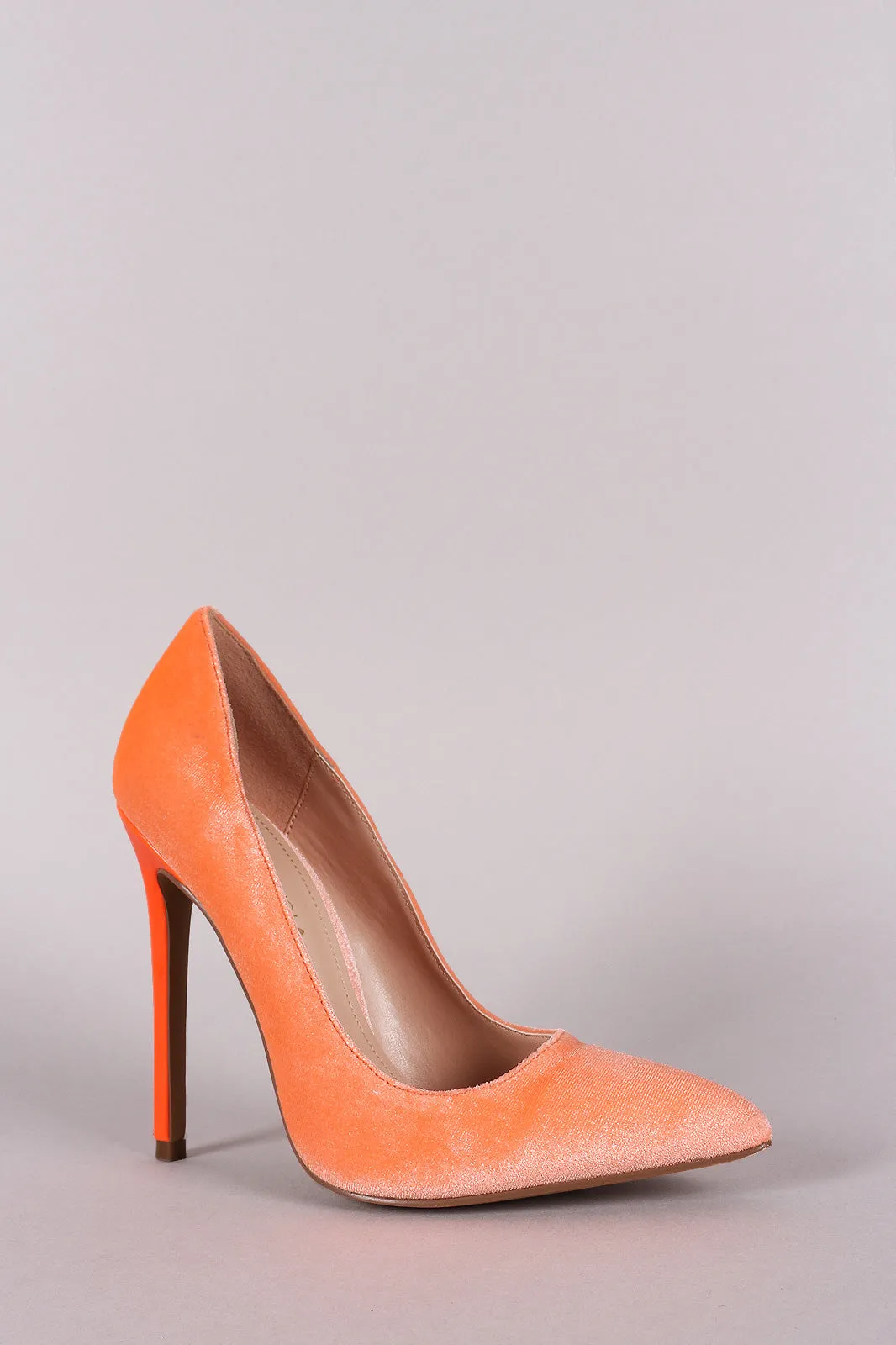 Shoe Republic LA Velvet Pointy Toe Stiletto Pump