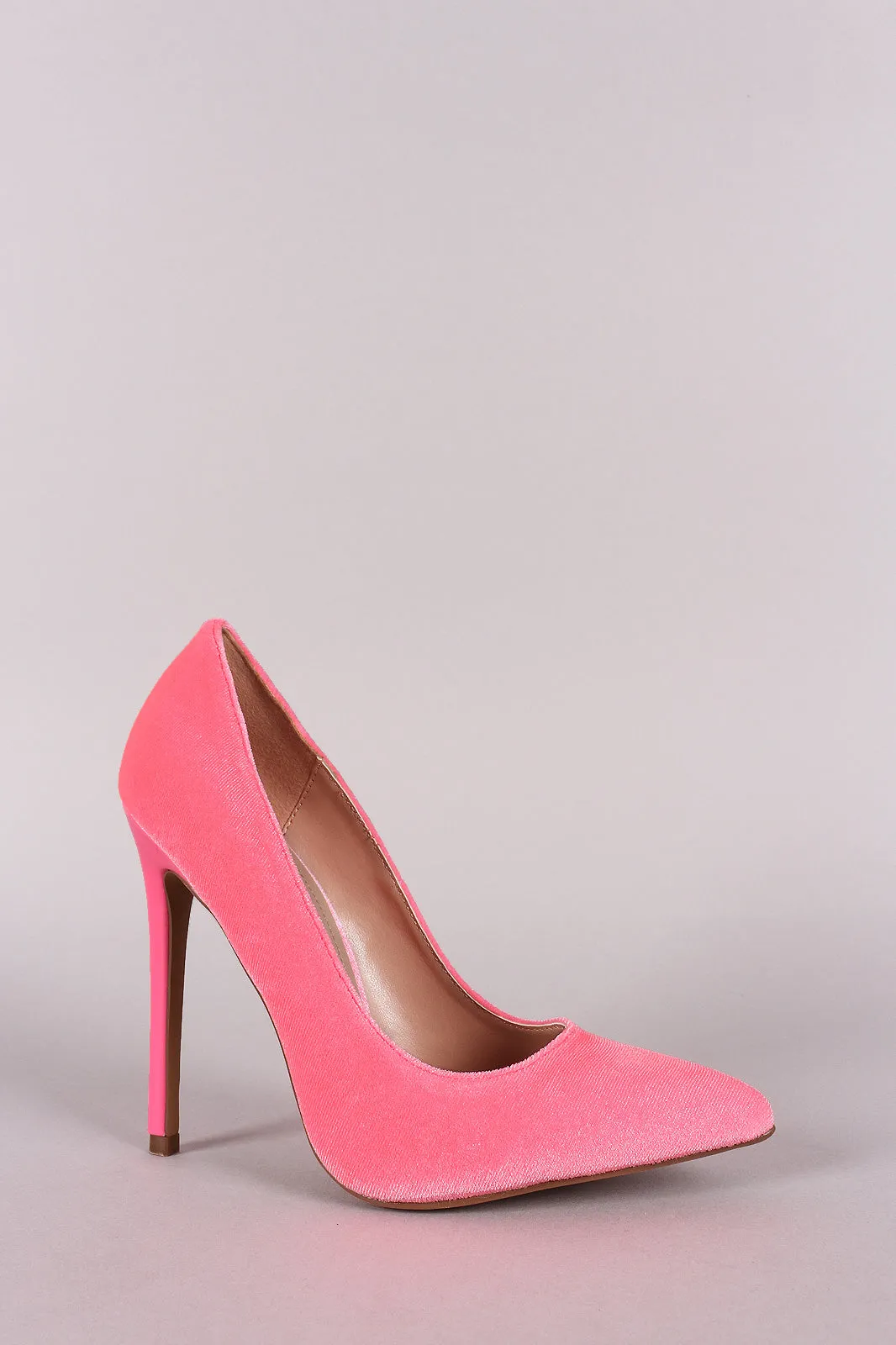 Shoe Republic LA Velvet Pointy Toe Stiletto Pump