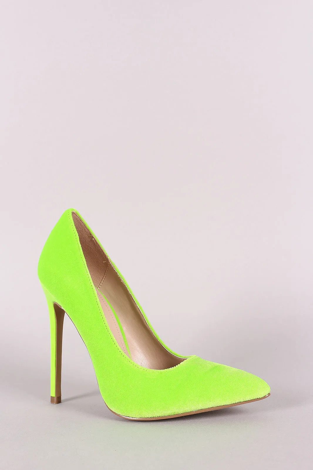 Shoe Republic LA Velvet Pointy Toe Stiletto Pump