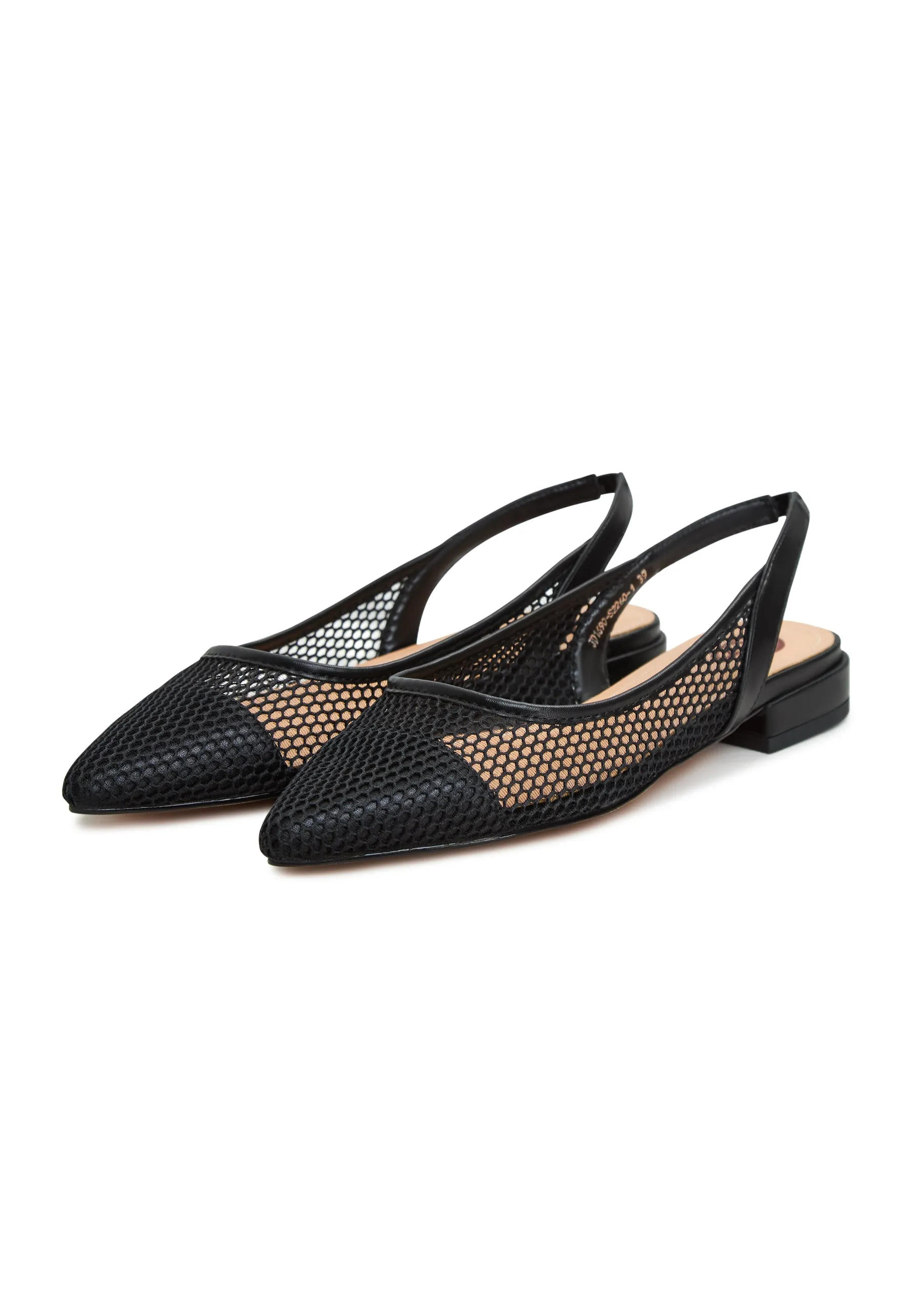 Slingback Ballet Pumps  Cira- Black