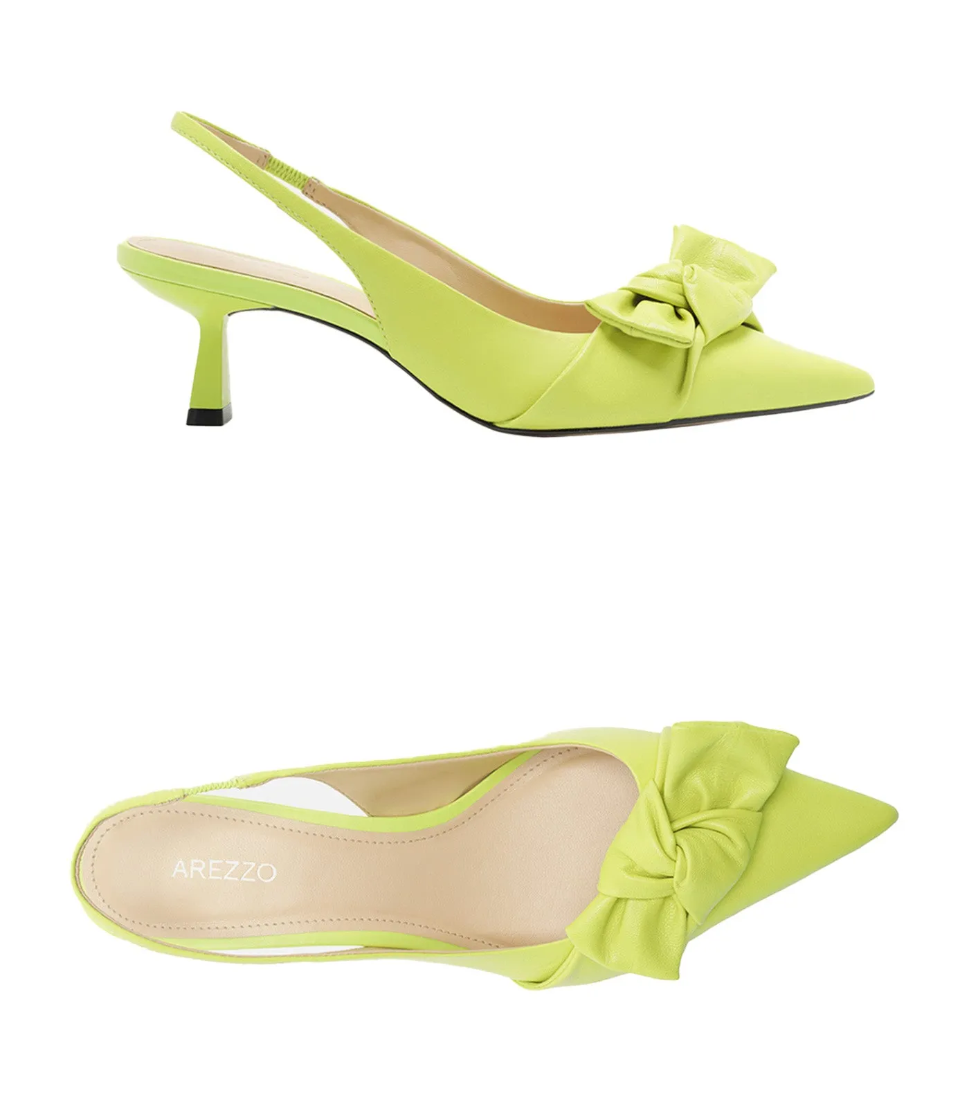 Slingback Maxi Lace Pumps Fresh Lime