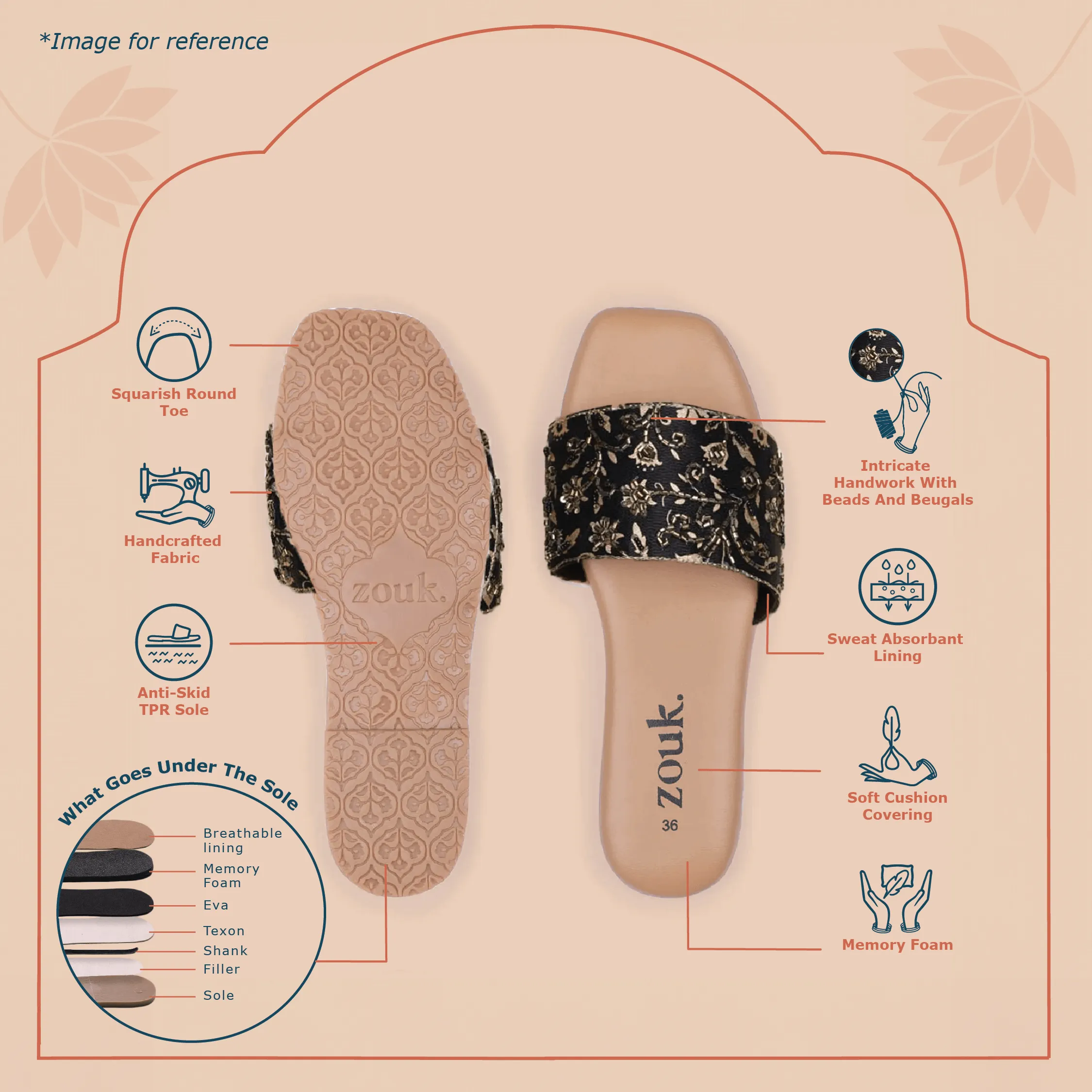 Srinagar Regals Embellished Flats