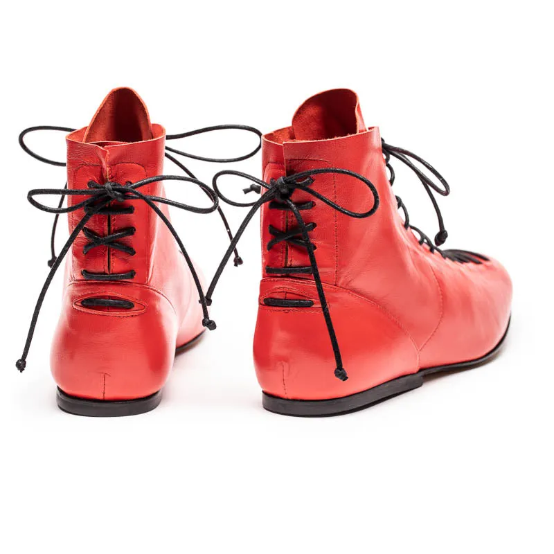 SS24 MAGRITTE Tomato | Leather Boots