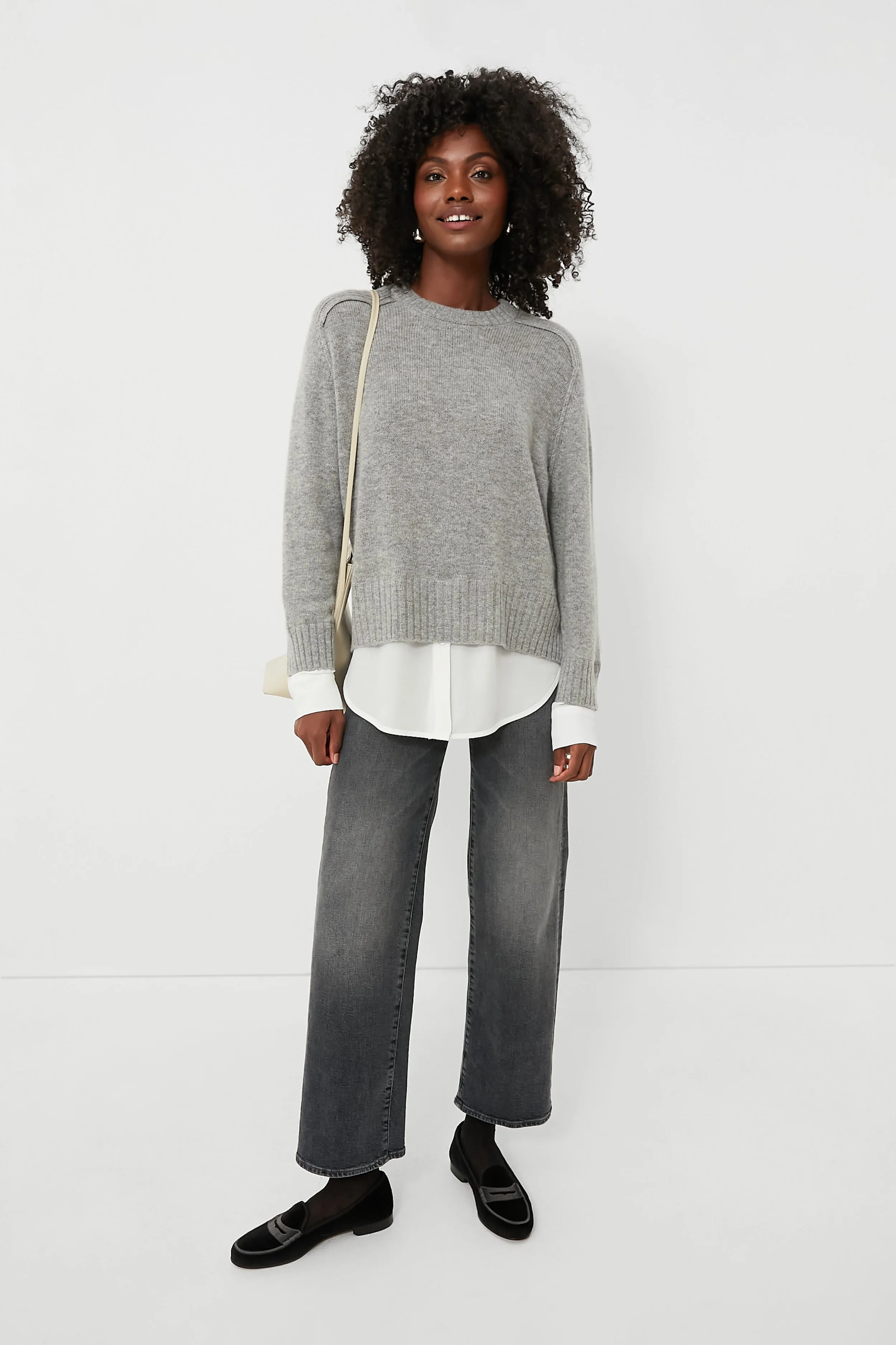 Sterling Melange Parson Crew Looker Sweater