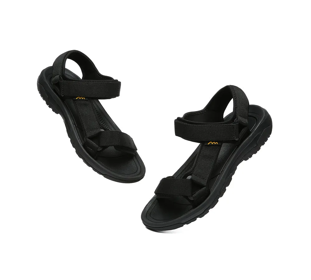 TARRAMARRA® Men Adjustable Strap Black Flat Sandals Luciano