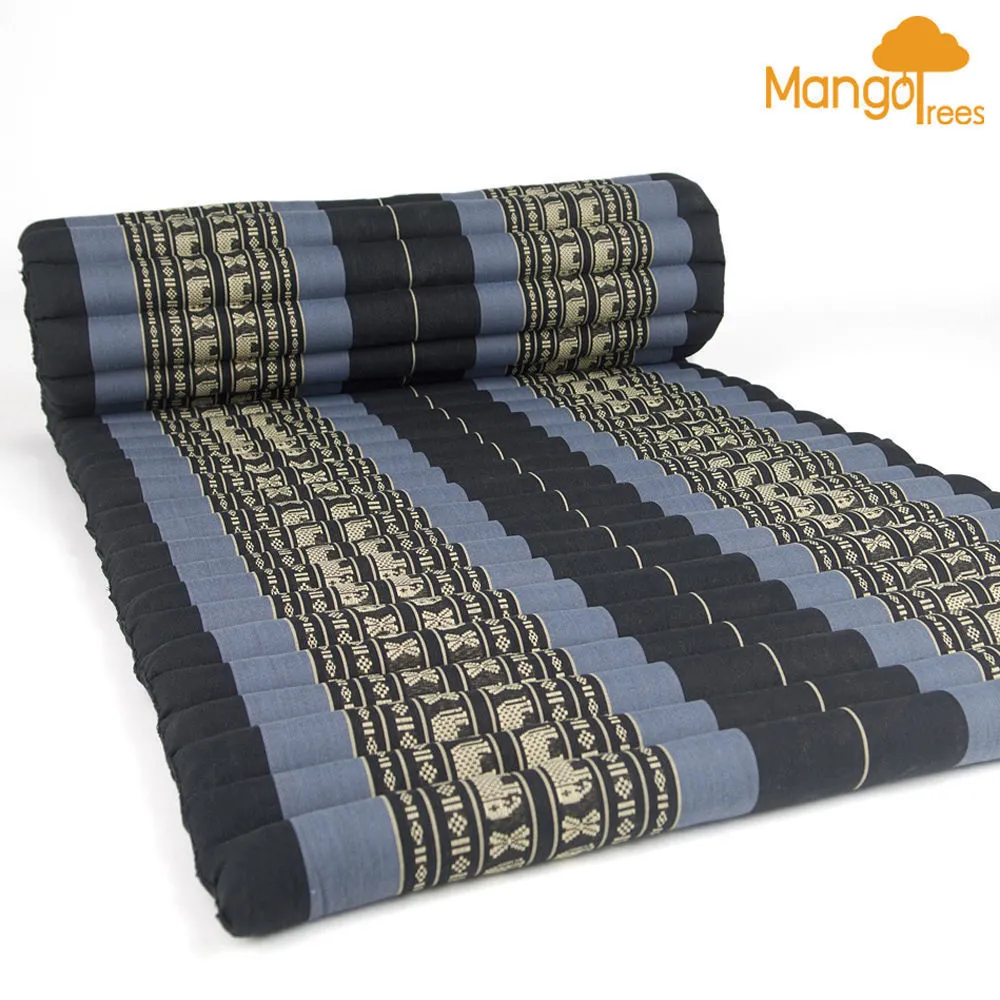 Thai kapok cushion Day bed Roll Out Mattress Foldout Mat relaxation, camping or Yoga Matt Natural Kapok Filled_ 152x200 