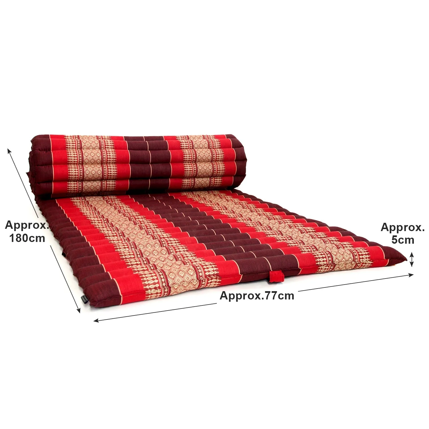 Thai kapok cushion Day bed Roll Out Mattress Foldout Mat relaxation, camping or Yoga Matt Natural Kapok Filled_ 152x200 