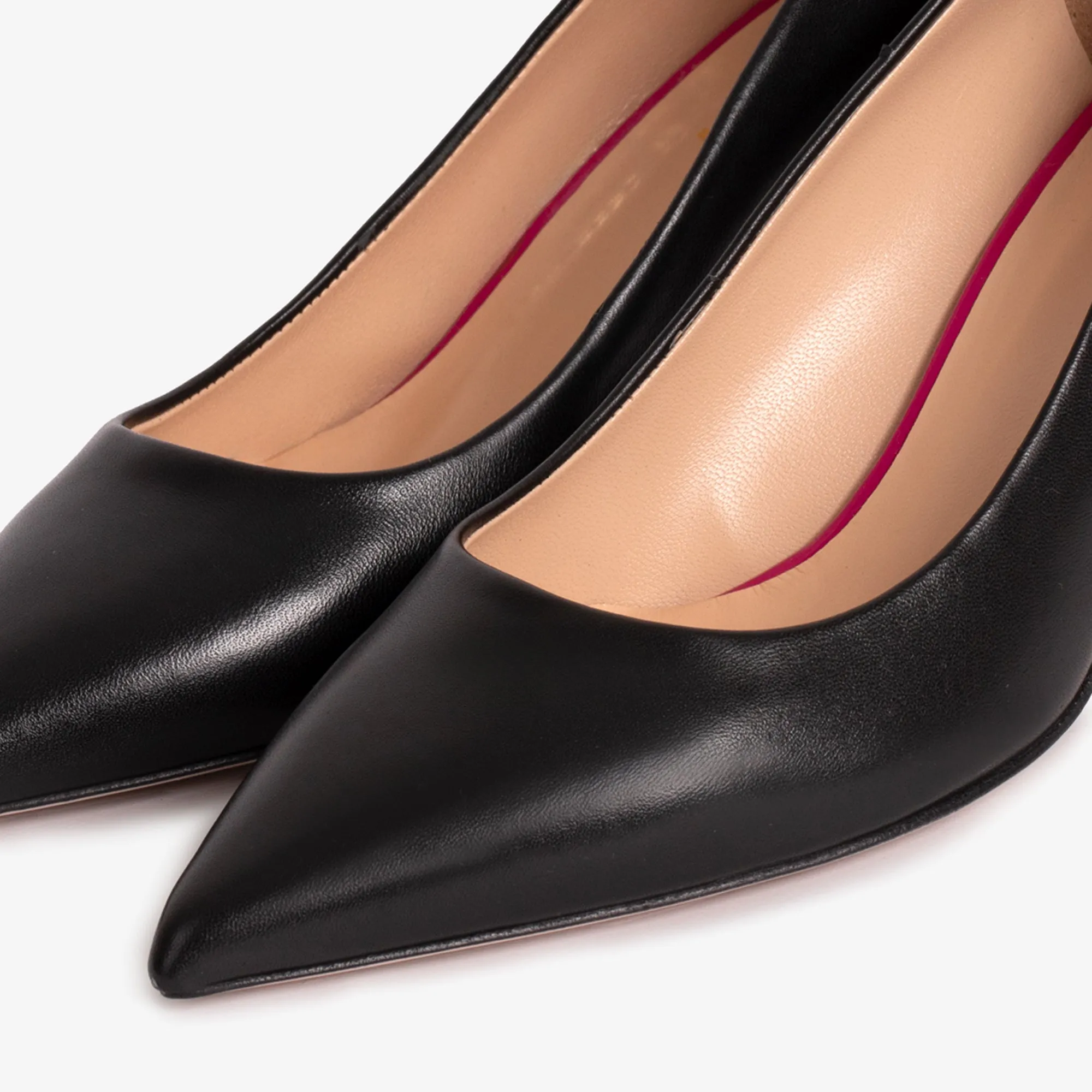 The Brunello Black Leather Pump Women Shoe