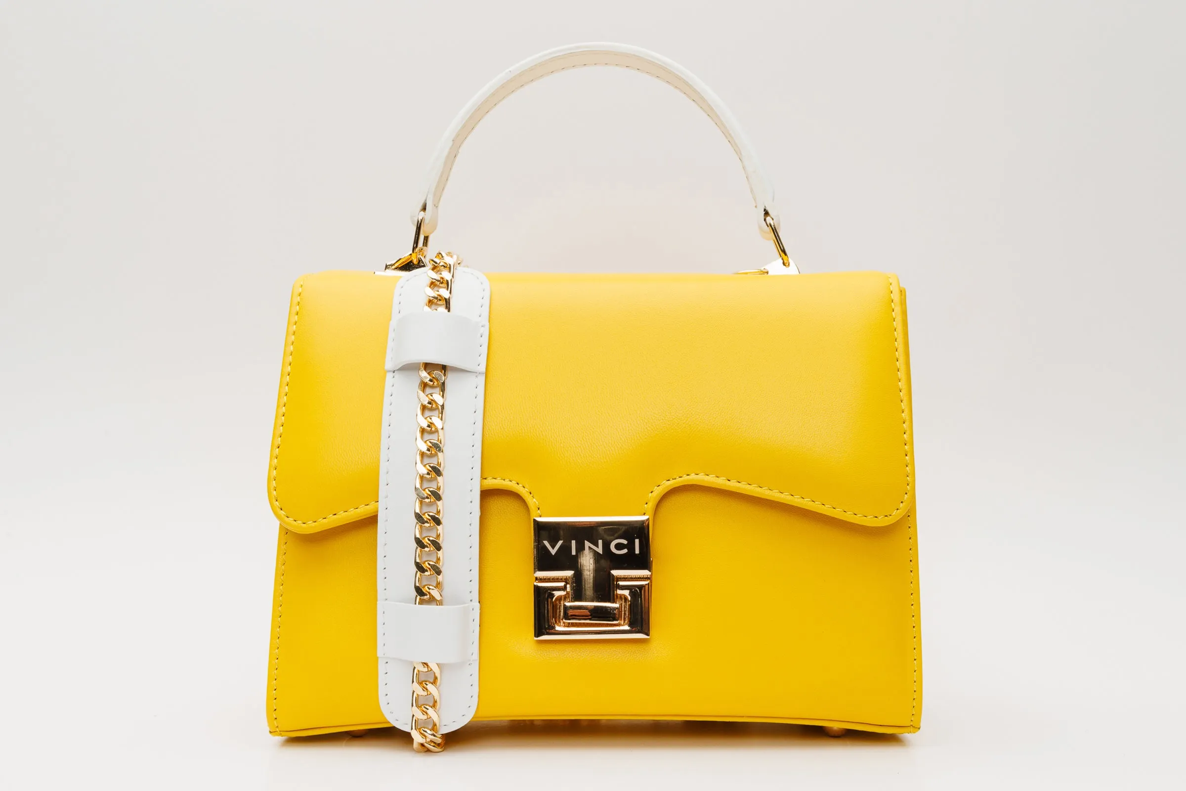 The Duffryn Yellow Leather Handbag