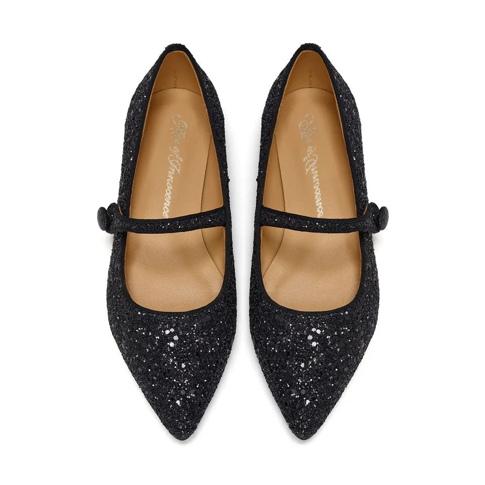 Thea Glitter Black