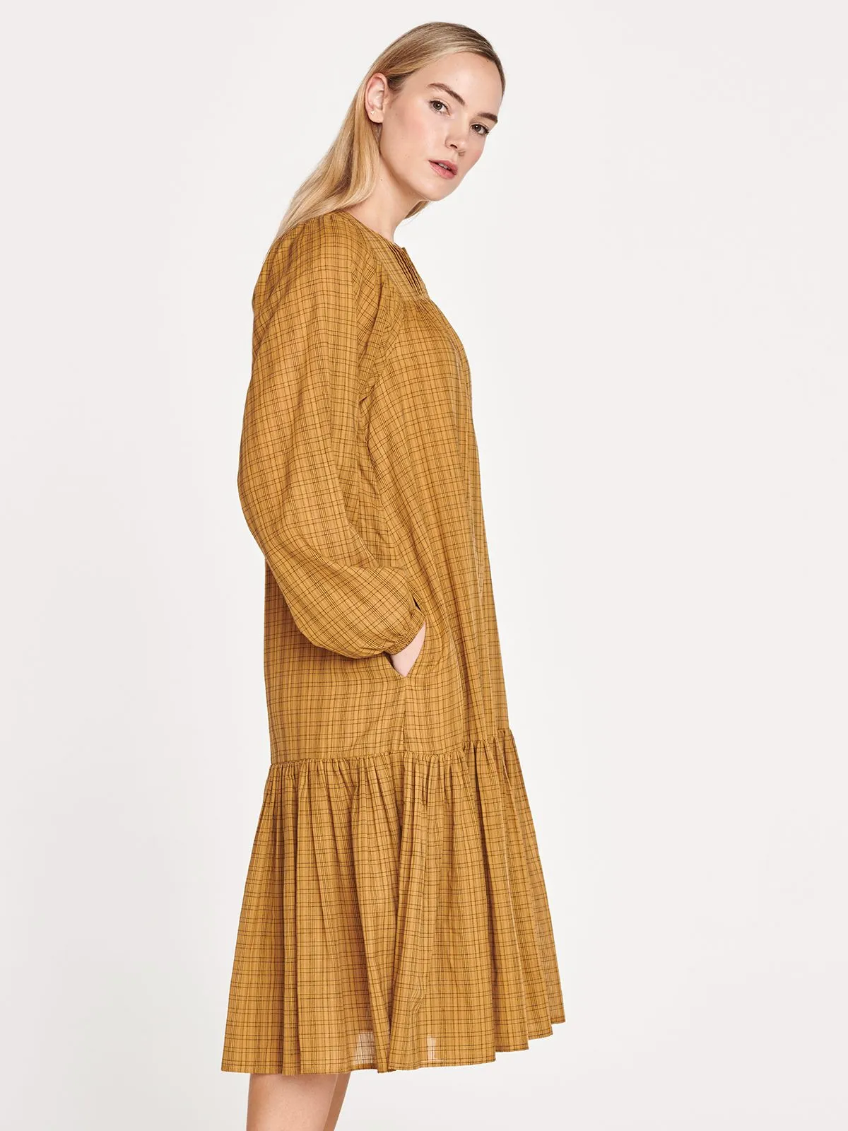 Thought Straw Yellow Nona Smock Dress