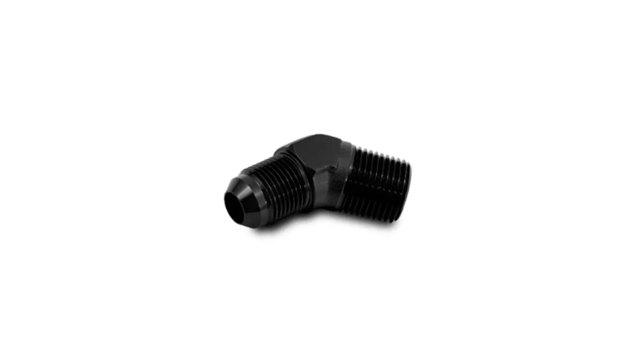 Vibrant AN Flare to Male NPT 45 Degree Adapter Fitting; Size: -10AN x 3/8" NPT - 10248