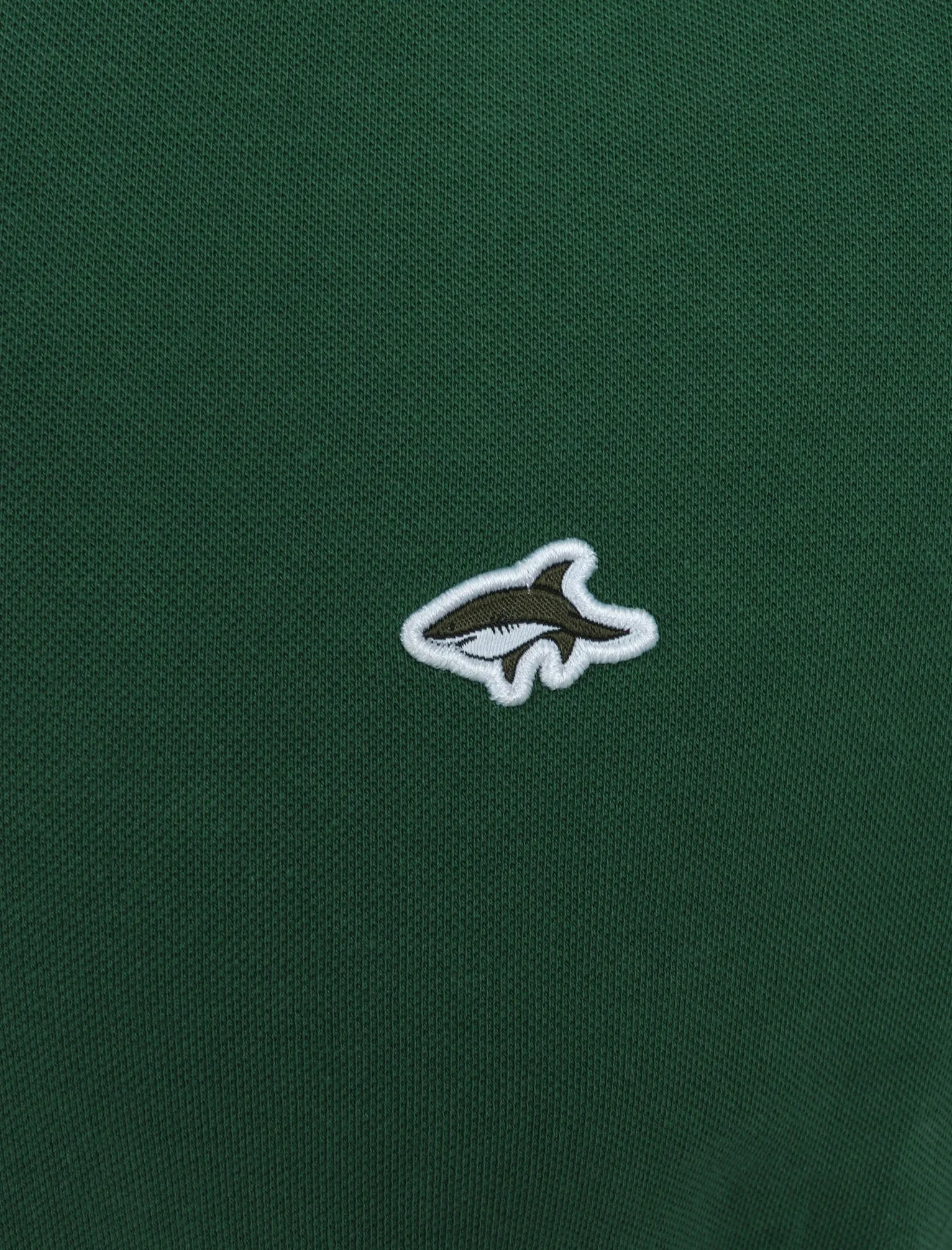 Waterloo Cotton Pique Polo Shirt with Tipping in Hunter Green - Le Shark