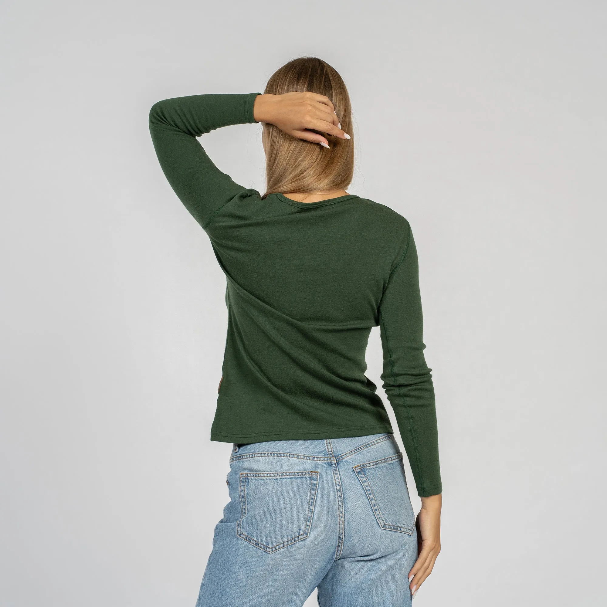 Women's 250 Thermal Long Sleeve Crew Dark Green