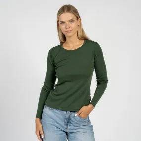 Women's 250 Thermal Long Sleeve Crew Dark Green