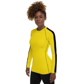 Women's Bruce Lee Game of Death and Kill Bill Inspired Long Sleeve Rash Guard: Perfect for BJJ, MMA, and Other Training Activities