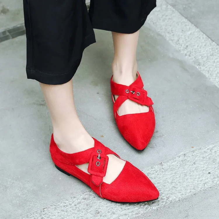 Women's Velvet Pumps Flats Shoes