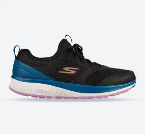 Women's Wide Fit Skechers 128276 Go Run Consistent Vivid Trainers - Black